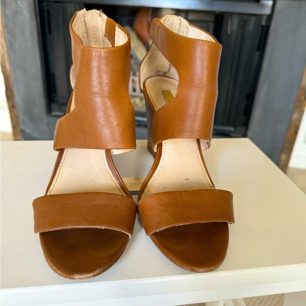 Louise Et Cie Rozza Leather Wedge Sandal Size 8M
